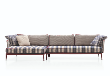 RIBES - Fabric garden sofa with chaise longue by B&B Italia Outdoor - view 3
